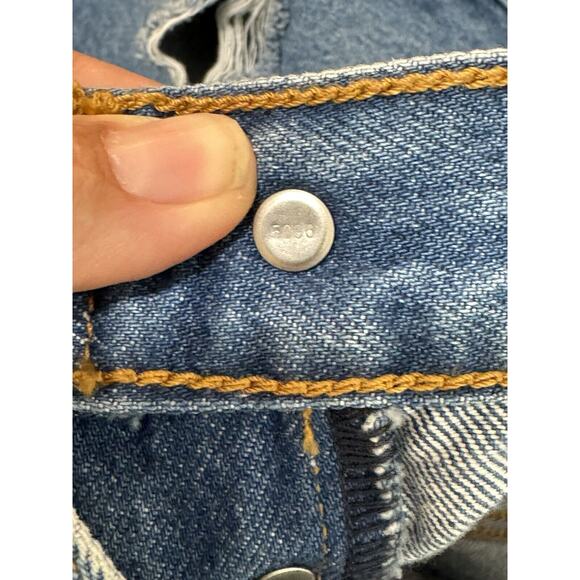 LEVI’s Wedgie Straight 28 Button Fly Distressed Jeans Blue‎ Big E PREMIUM City - Picture 13 of 13